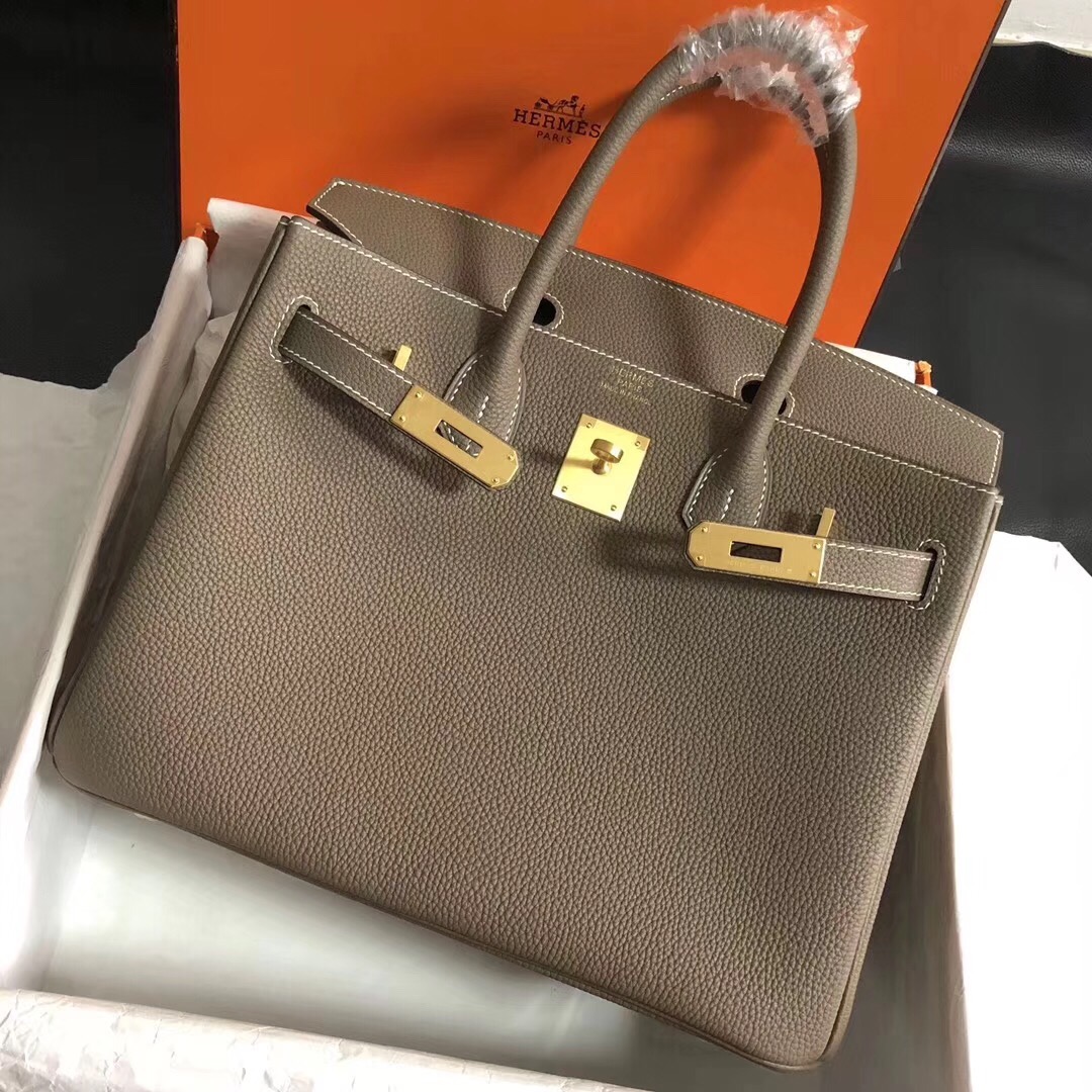 Hermes Birkin 35CM Togo Leather Handbag Etoupe